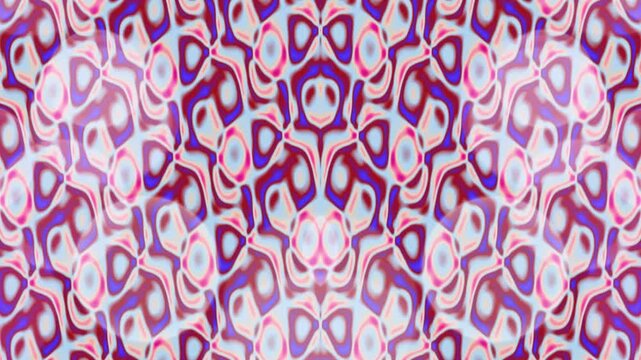 Vibrant abstract pattern with teardrop shapes in pastel colors.