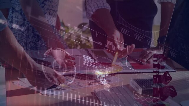 Animation of data processing over diverse students spain