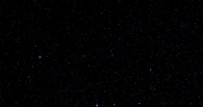 Twinkling of color pointed stars. Smooth rotation. Use for background and texture.