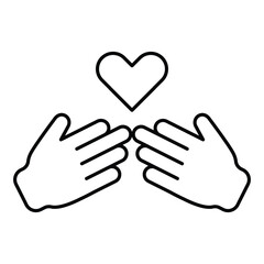 Obraz premium Caring Hands Icon