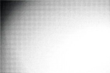 Abstract black and white grid pattern with fading dots creating a textured gradient effect isolated on transparent background, Vector, illustration