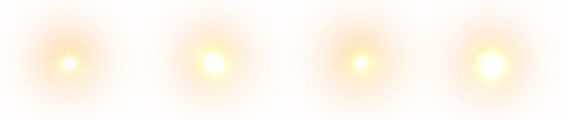 Fototapeta premium Pale sunburst PNG Overlay isolated on transparent background with gentle beam spread and soft illumination