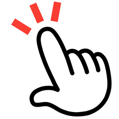 指さし　チェック　アイコン　タッチ　注目