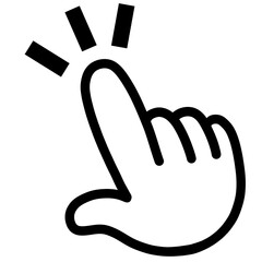 指さし　チェック　アイコン　タッチ　注目