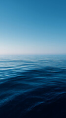 Fototapeta premium Calm ocean waves seascape photography tranquil environment wide view serenity