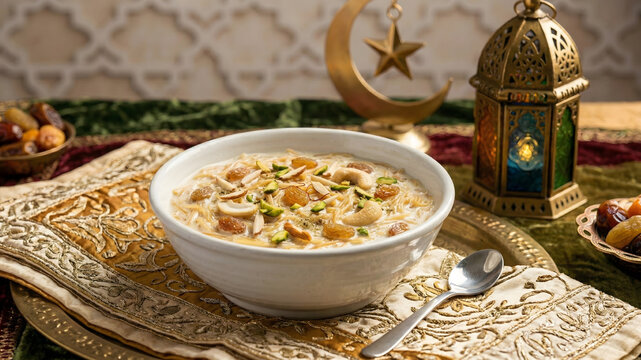 Traditional Semai Sweet Vermicelli Isolated on White