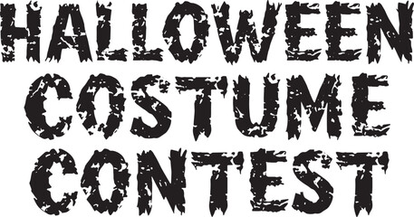 Naklejka premium Halloween costume contest vector text