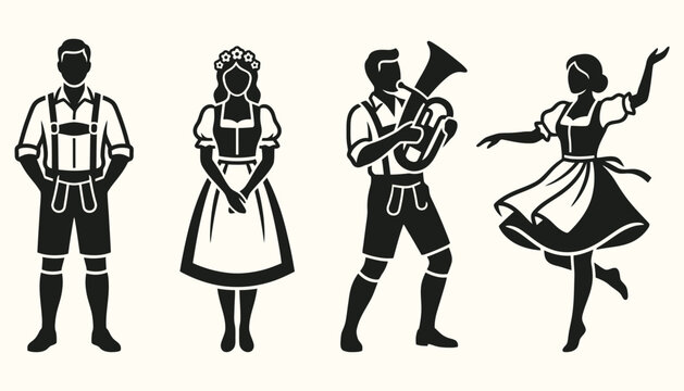 Oktoberfest Bavarian Festival Icons