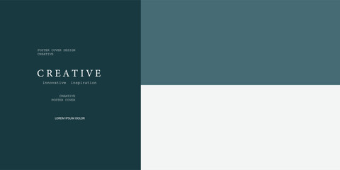 Fototapeta premium Abstract Minimal Geometric Background With Teal and Dark Teal Rectangles and Clean White Space,vector illustration eps10