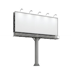 Obraz premium A large, empty billboard standing in an open area against a white background.