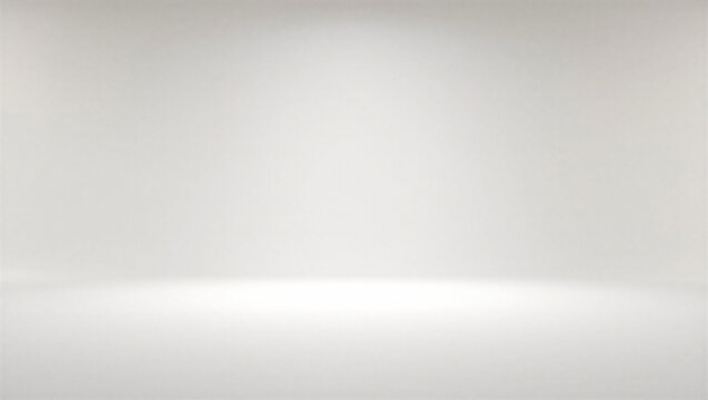 Clean white studio background infinity wall with soft floor lighting for photography mockup