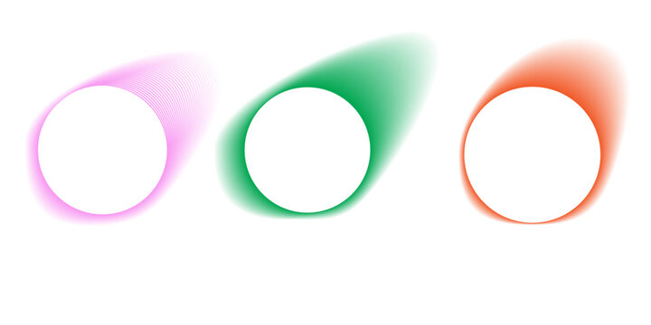 Gradient circles background, color gradation with halftone effect. Vibrant design colorful swirls. Gradient blur circle pattern with grain dots design. Rainbow rgb color spectrum. Vector illustration