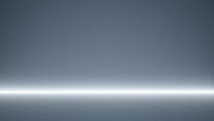 Empty blue studio room with bright horizontal light streak across the floor for marketing