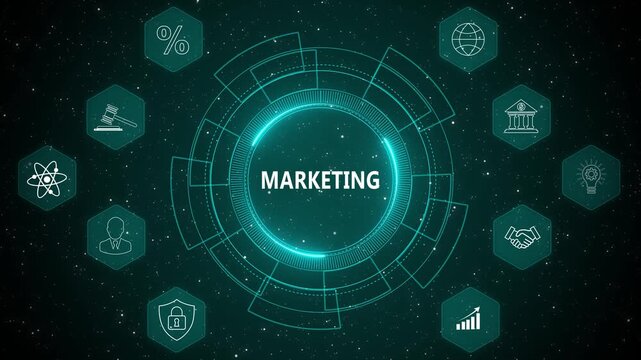Enterprise business dashboard powered by Marketing strategy with secure performance monitoring and advanced digital growth management system 4K animation video