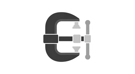 Obraz premium G Clamp Tool Icon Graphic Design Element.