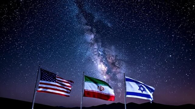 A Tri‑National Display of Patriotism and Unity Across the Milky Way