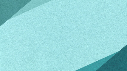 Light blue paper texture background, emerald, teal geometric corners gradient layers, copy space for banner presentation © nikol85