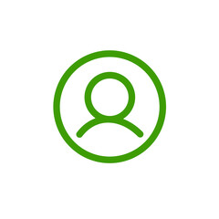 [AI Automation Icons] User Outline Circle Icon / ユーザーアウトラインサークルアイコン