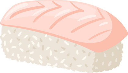 Fototapeta premium Nigiri sushi with raw fish and rice