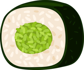 Sushi roll isolated cartoon flat design element © WinWin