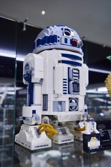 Naklejka premium Moscow, Russia. - June 23, 2025: Lego construction kit, old models. Collection of the famous toy series