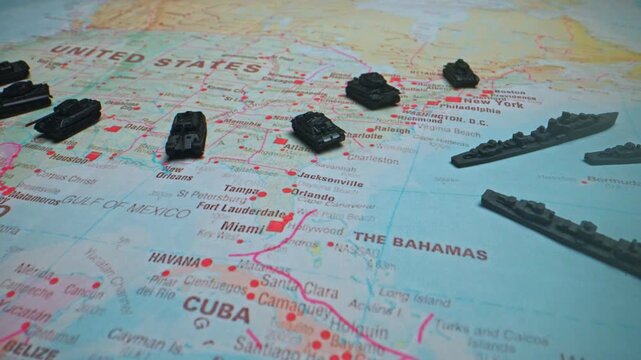 United States global military power and national security on map.