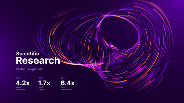 Dynamic Particle Motion Background for Science and AI Applications, Featuring Glowing Lines and Light Trails in a Futuristic Composition