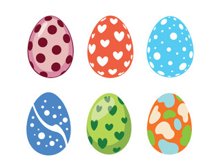 set of colorful easter eggs, easter, egg, vector, holiday, spring, decoration, pattern, set, design, symbol, Easter Banner, Easter Greeting Card, Happy Easter Banner, Easter Card Design