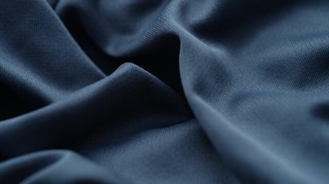 Close-up of a soft blue fabric with elegant folds