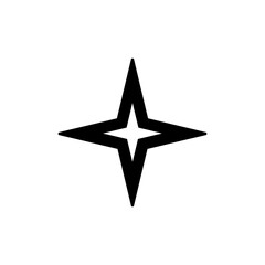 Obraz premium シンプル上品スパークルアイコンシリーズ – 中抜きクロススパークル（キラキラ星）