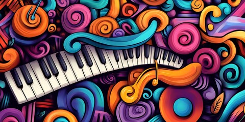 Fototapeta premium abstract music background