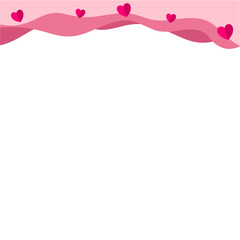 Naklejka premium Border Love Valentine