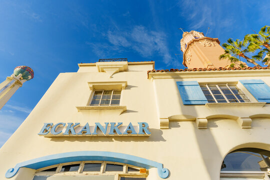 Los Angeles, California - January 29, 2026: Eckankar Building and Blessed Sacrament Tower