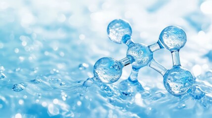 A close-up of the most basic molecule water