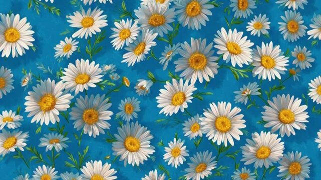 background of daisies
