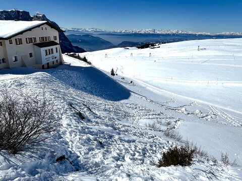 Die Laurin H&uuml;tte im Skigebiet der Seiser Alm