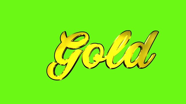 Realistic 3D animation of gold metallic material with reflective surface and cinematic lighting. Elegant golden texture with smooth highlights and dynamic light reflections, ideal for luxury branding,