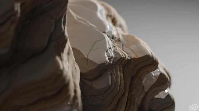Eroded Stone Surfaces Tracking shot, moving along a textured geological surface, emphasizing its natural erosion patterns.