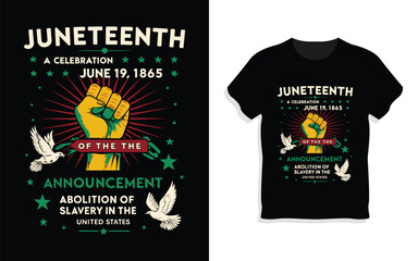 Creative Juneteenth National Independence Day T-Shirt Design Bundle.