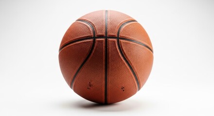 Fototapeta premium A detailed image of a basketball set against a plain white background, centered