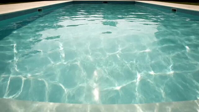 Caustics on Neutral Object Subtle caustics from sunlight filtering through pool water, casting soft, moving light patterns on a static, minimalist object like a clean white ceramic pot or a piece of