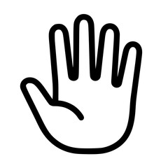 Fototapeta premium Simple black hand gesture illustration