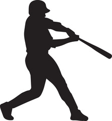 A baseball player swings a bat in a running motion