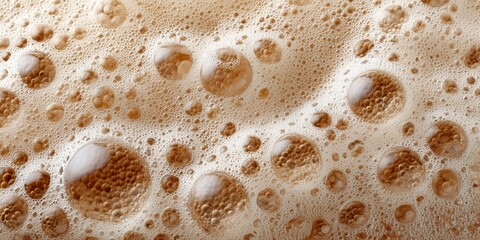 Abstract beer bubbles and froth surface, bright golden tones-ideal for beverage marketing and Oktoberfest promotions