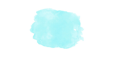 A vibrant teal watercolor splash on a black background