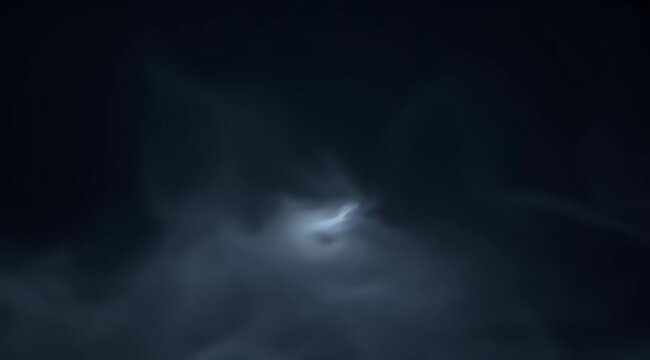 Ethereal swirling mist with a central luminous core against a dark background