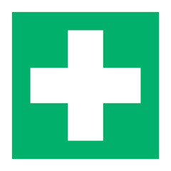 Obraz premium Medical Green Cross Sign