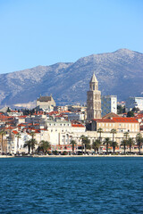 Fototapeta premium Historical city centre of Split, Croatia. Beautiful view of the promenade.