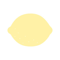 レモンのシンプルアイコン（イエロー・フラット）