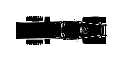 Naklejka premium Top view of a Formula 1 car